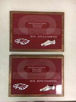 Track and Field Arlington High School Invitational award 2018